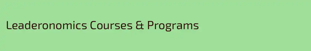 Leaderonomics Courses & Programs